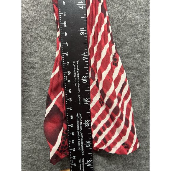 Dressbarn Women's Size Small Red Flared Sleeves Button Up Front Top - Picture 7 of 8